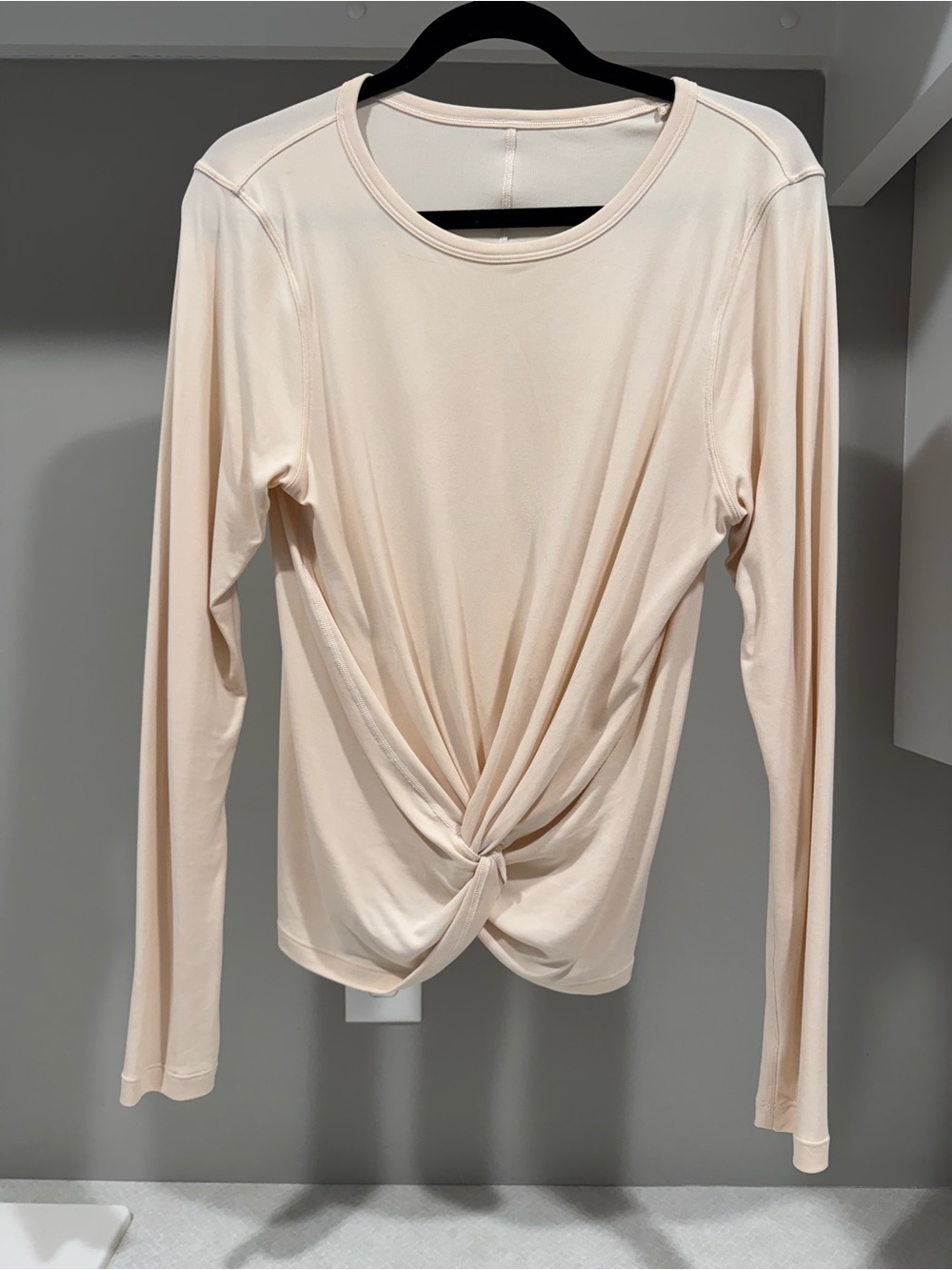 Lululemon Women's Long Sleeve Knot Front Top - Pale Pink